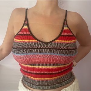 Colorful Knit Striped Tank from UO Ecoté - Size S